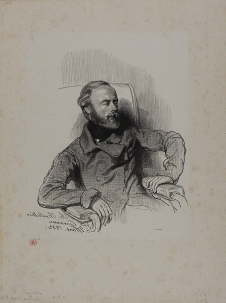 Charles Chandellier, 1842, Paul Gavarni, French, 1804-1866, France, Lithograph in black on white