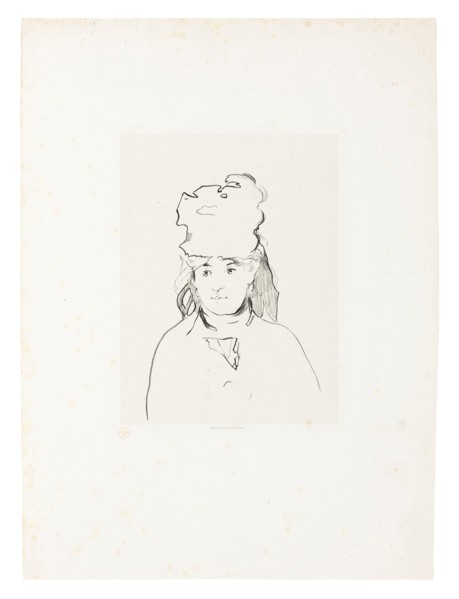 Berthe Morisot in Silhouette, 1872–74, printed 1884, Édouard Manet, French, 1832-1883, France,