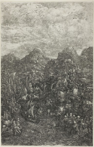 The Miraculous Draught of Fishes, 1883, Rodolphe Bresdin, French, 1825-1885, France, Lithograph on