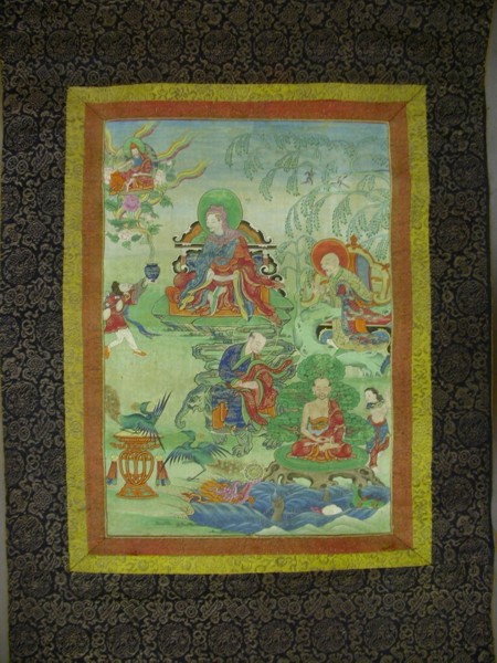 Painted Banner (Thangka) from a Set of Seven Honoring Gayadhara, a Sakya Pandit from India, 19th