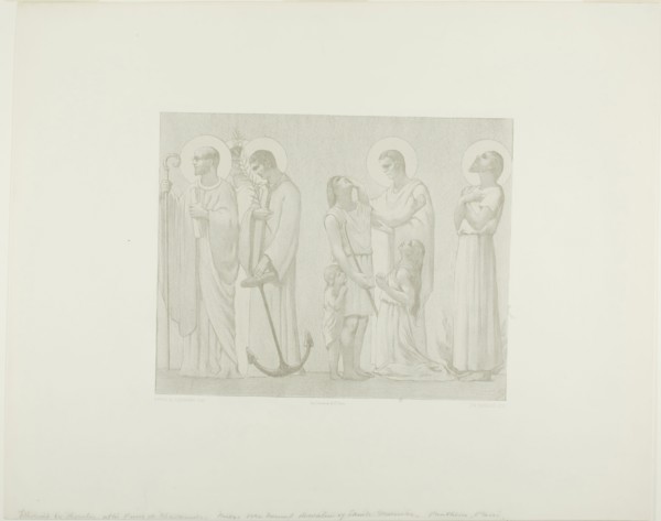 Legendary Saints of France (center frieze), c. 1888, Georges-William Thornley (French, 1857-1935),