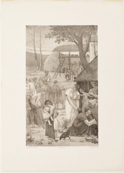 Pastoral Life of Saint Geneviève (right panel), c. 1888, Georges-William Thornley (French,