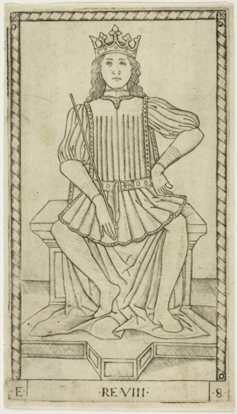 The King, plate eight from The Ranks and Conditions of Men, c. 1465, Master of the E-Series