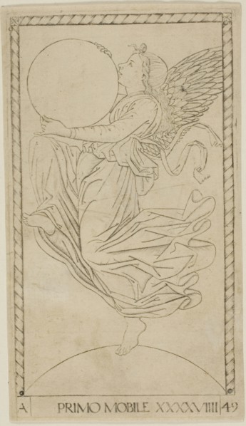 The Angel of the Ninth Sphere, or Primum Mobile, plate 49 from Planets and Spheres, c. 1465, Master