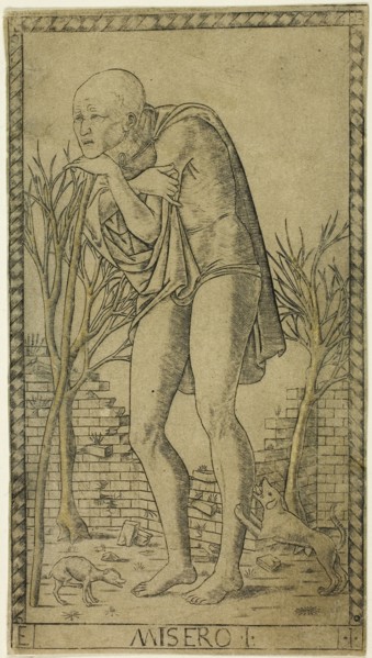 The Beggar, plate one from The Ranks and Conditions of Men, c. 1465, Master of the E-Series