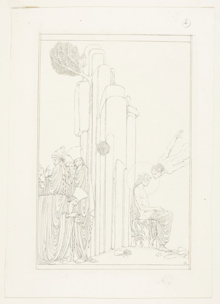The Teacher of Wisdom, c. 1890–1900, Charles Ricketts, English, 1866-1931, England, Pen and brown