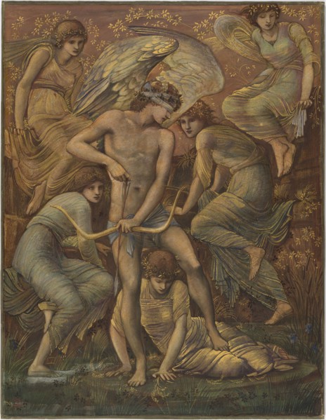Cupid’s Hunting Fields, 1885, Sir Edward Burne-Jones, English, 1833-1898, England, Gouache, with