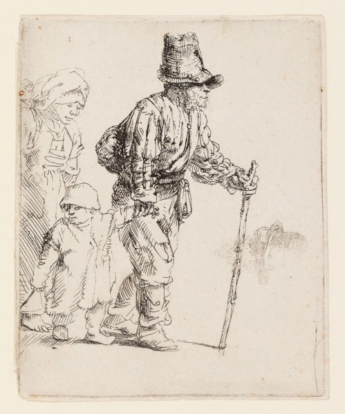 Peasant Family on the Tramp, c. 1652, Rembrandt van Rijn, Dutch, 1606-1669, Holland, Etching on