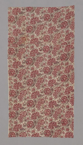 Cape Provencale (Dress or Furnishing Fabric), 1725/75, France, Cotton, plain weave, block printed,