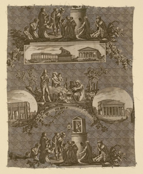 Le Romain (The Roman) (Furnishing Fabric), 1811, Designed by Jean Baptiste Huet (French, 1745–1811)