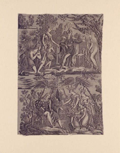 Le Romance du Cortés (The Song of Cortez) (Furnishing Fabric), 1815, Designed by Delmès (French,