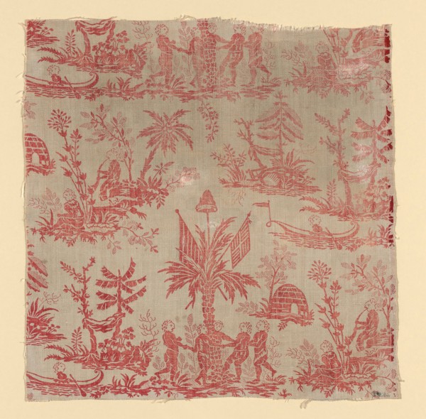 La Danse des Noirs (The Dance of the Blacks) (Furnishing Fabric), c. 1760, Manufactured by