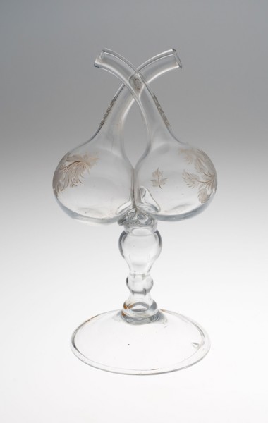 Cruet for Oil and Vinegar (Guédoulfe), Mid 18th century, France, Glass, 26 × 13.3 × 12.1 cm (10 1/4