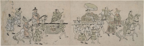 Korean Embassy Parade, 1682, Attributed to Hishikawa Moronobu, Japanese, (?)-1694, Japan,