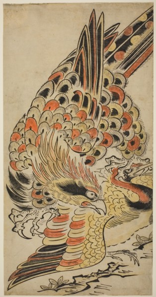 A Hawk Capturing a Crane in Flight, c. 1715, Attributed to Torii Kiyomasu I, Japanese, active c.