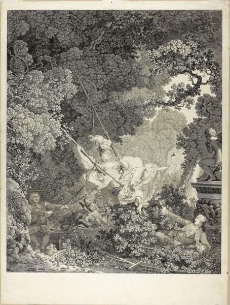 The Happy Accident of the Swing, 1792, Nicolas Delaunay (French, 1739-1792), after Jean Honoré