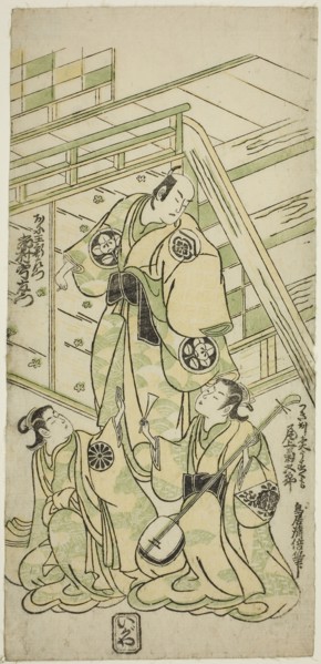 The Actors Ichimura Uzaemon VIII as Onio Shinzaemon and Onoe Kikugoro I as the courtesan Usugumo in