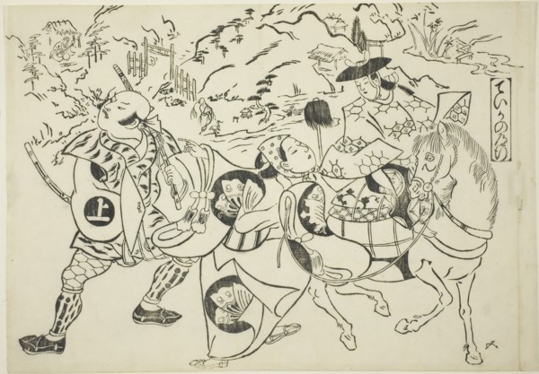 Teika’s Journey (Taika no michiyuki), from the series Famous Scenes from Japanese Puppet Plays