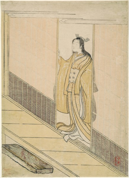 Parody of Kawachi-goe from Tales of Ise, 1765, Attributed to Suzuki Harunobu ?? ??, Japanese, 1725
