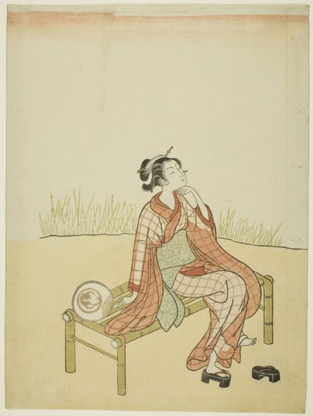 By the Stream, c. 1765, Attributed to Suzuki Harunobu ?? ??, Japanese, 1725 (?)–1770, Japan, Color
