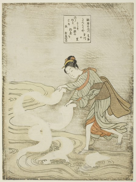 The Jewel River at Chofu (Chofu no Tamagawa), from an untitled series of Six Jewel Rivers, c. 1767,
