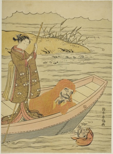 Daruma looking at his reflection, c. 1767/68, Suzuki Harunobu ?? ??, Japanese, 1725 (?)-1770,