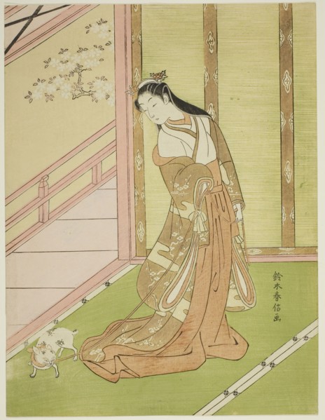 The Third Princess and Her Pet Cat, c. 1767/68, Suzuki Harunobu ?? ??, Japanese, 1725 (?)-1770,