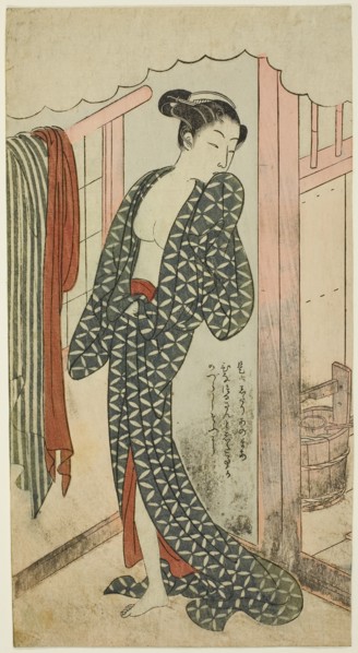 Woman in a Bathhouse, c. 1769/70, Suzuki Harunobu ?? ??, Japanese, 1725 (?)-1770, Japan, Color