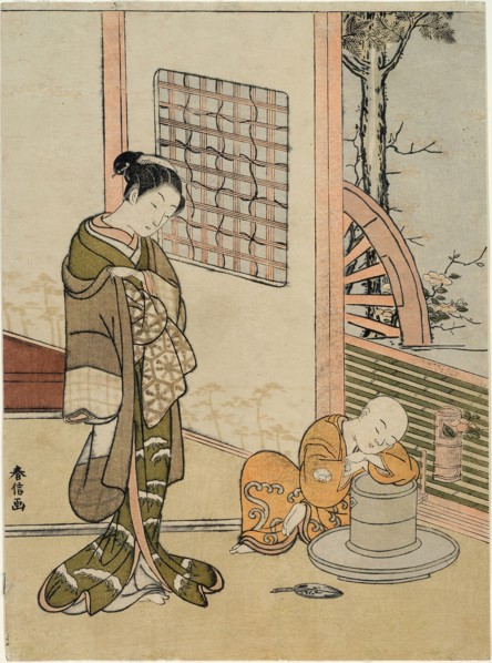 The Sleeping Tea-Boy (parody of Hokaso), c. 1767, Suzuki Harunobu ?? ??, Japanese, 1725 (?)-1770,