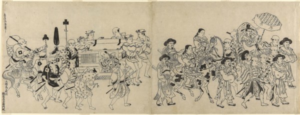 Arrival of the Korean Embassy in Edo, c. 1709, Torii Kiyonobu I, Japanese, 1664-1729, Japan,