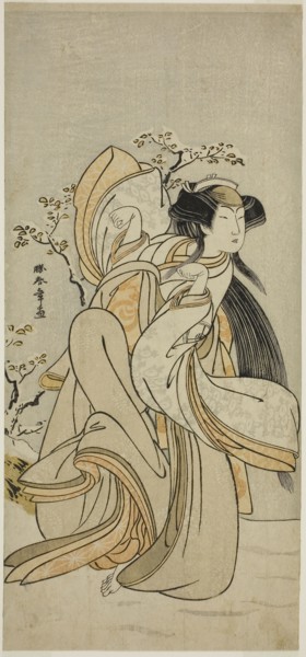 The Actor Iwai Hanshiro IV as Kojoro-gitsune of Hakata in the Play Hikitsurete Yagoe Taiheiki,