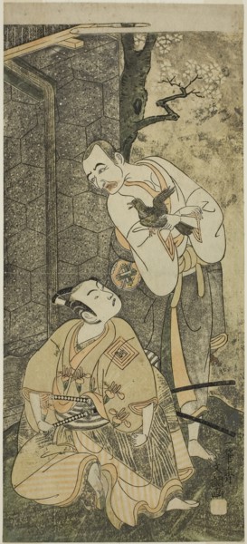 The Actors Nakamura Utaemon I as Seigen (right), and Ichikawa Komazo II as Shimizu Tonoinosuke