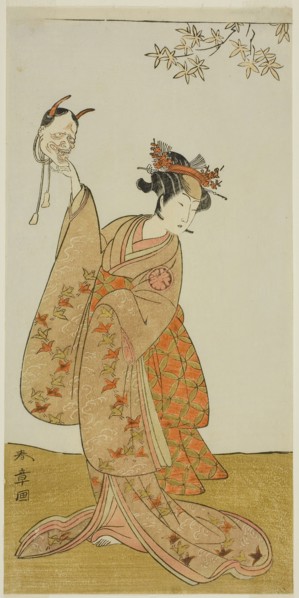 The Actor Segawa Yujiro I as Matsukaze, Sister of Togashi no Saemon, in the Play Gohiiki Kanjincho