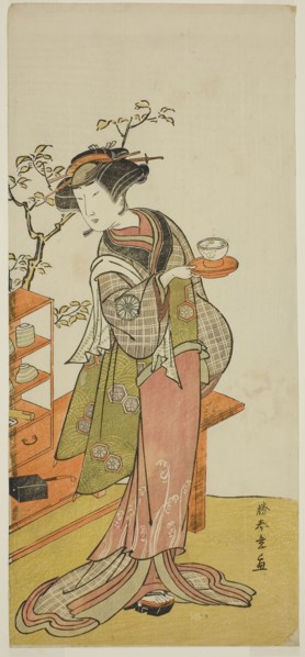 The Actor Nakamura Tomijuro I as the Waitress Otake in the Play Chigo Suzuri Aoyagi Soga, Performed