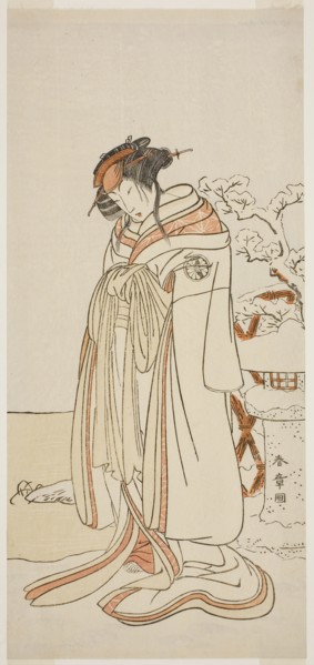 The Actor Segawa Kikunojo III as the Courtesan Kisewata (Tagasode) (?) in the Play Hana-zumo Genji