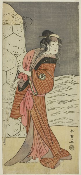 The Actor Iwai Hanshiro IV as Yaegushi no Oroku (?) in the Play Keisei Kogane no Hakarime (?),