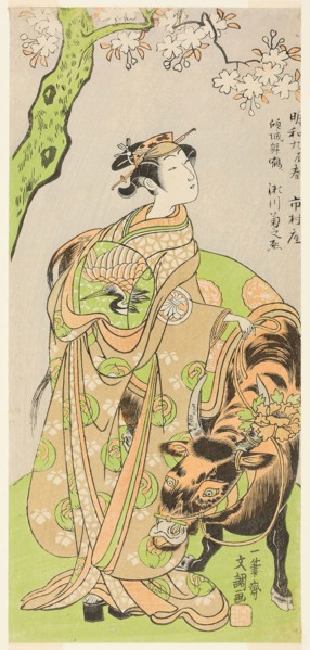 The Actor Segawa Kikunojo II as the Courtesan Maizuru in the Play Furisode Kisaragi Soga (Soga of