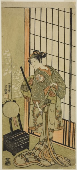 The Actor Segawa Kikunojo II as Princess Hitomaru (Hitormaru Hime) (?) in te Play Soga Moyo Aigo no