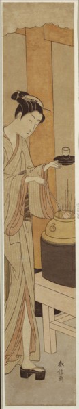 The Waitress Osen of the Kagiya Teahouse, c. 1769/70, Suzuki Harunobu ?? ??, Japanese, 1725