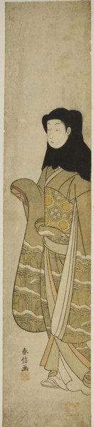 Woman Wearing Black Hood, c. 1766/67, Suzuki Harunobu ?? ??, Japanese, 1725 (?)-1770, Japan, Color