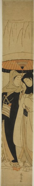 Lovers under an Umbrella in the Snow, c. 1767/68, Suzuki Harunobu ?? ??, Japanese, 1725 (?)-1770,