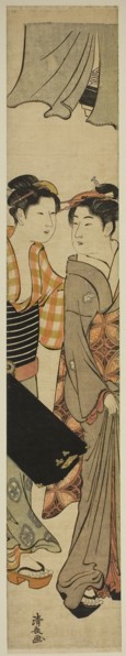 Geisha and Her Maid Carrying a Shamisen Box, c. 1781, Torii Kiyonaga, Japanese, 1752-1815, Japan,