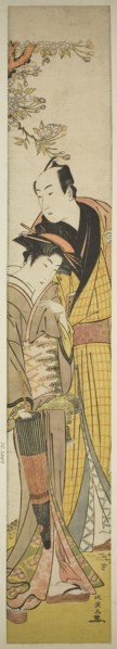 Young Couple under Cherry Tree, c. 1781/89, Kitao Masanobu (Santo Kyoden), Japanese, 1761–1816,