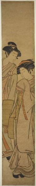 Young Couple Dressed as Mendicant Monks, c. 1777, Isoda Koryusai, Japanese, 1735–1790, Japan, Color