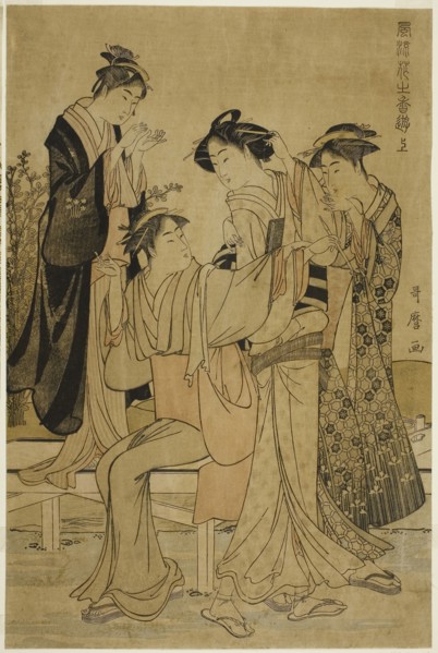 Elegant Pleasures: The Scent of Flowers, right (Furyu hana no ka asobi, jo), c. 1783, Kitagawa
