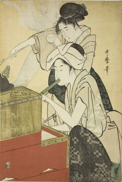 Kitchen Scene, c. 1794/95, Kitagawa Utamaro ??? ??, Japanese, 1753 (?)-1806, Japan, Color woodblock