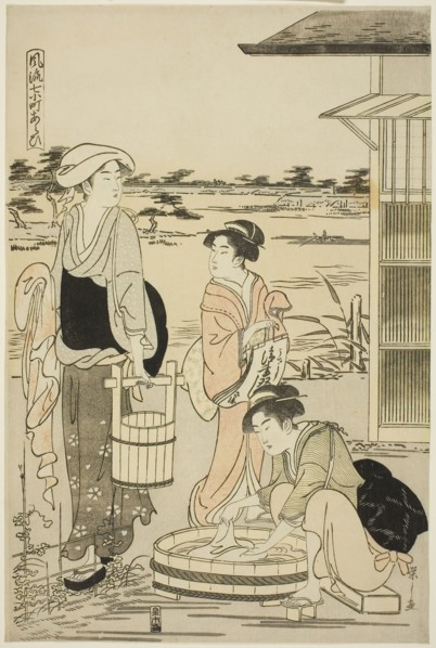 Ono no Komachi Washing the Copybook, from the series The Fashionable Seven Komachi (Furyu nana