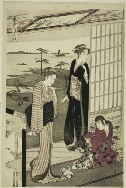 Suma, from the series A Fashionable Parody of the Tale of Genji (Furyu yatsushi Genji), c. 1789/94,