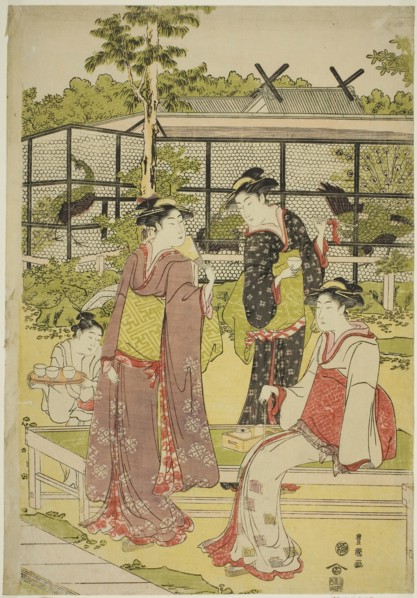 Women Visiting the Bird and Flower Teahouse (Kachojaya), c. 1792/93, Utagawa Toyokuni I ?? ?? ??,