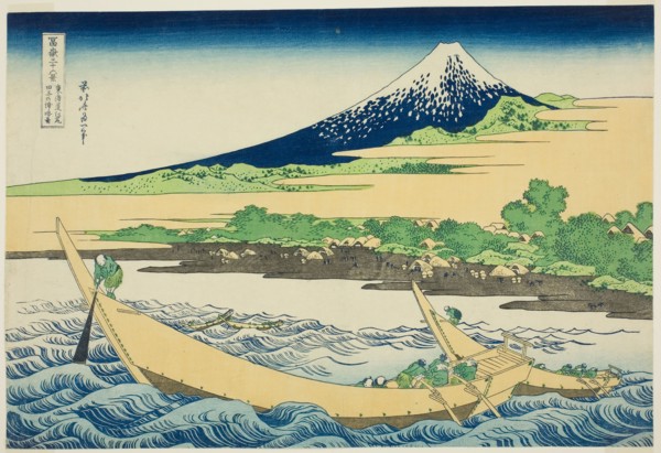 Taganoura Bay near Ejiri on the Tokaido (Tokaido Ejiri tagonoura ryakuzu), from the series